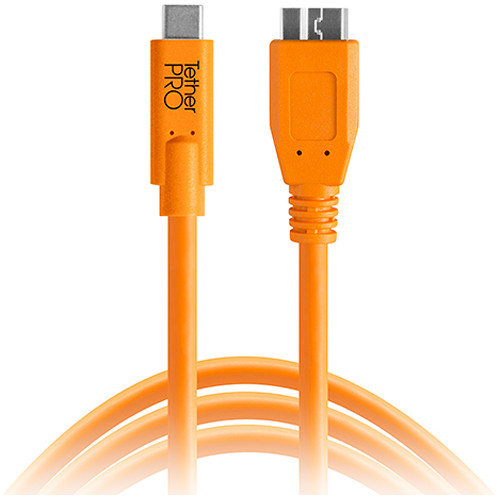 Dây Tether Tools - TetherPro USB-C to 3.0 Micro B - Dài 4.6m (15" ) (C-Micro B ) CUC3315-ORG